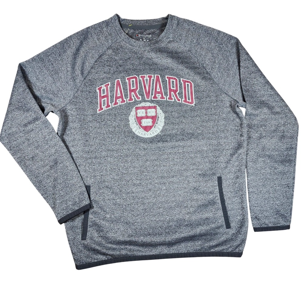 Champion Harvard Sweatshirt Gray Heathered‎ Collegiate Ivy League Size S